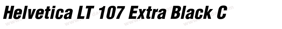 Helvetica LT 107 Extra Black Condensed Oblique字体转换